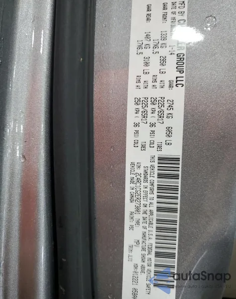 2014 Chrysler Town & Country Touring L z USA, uszkodzony, nr VIN 2C4RC1CG2ER273001